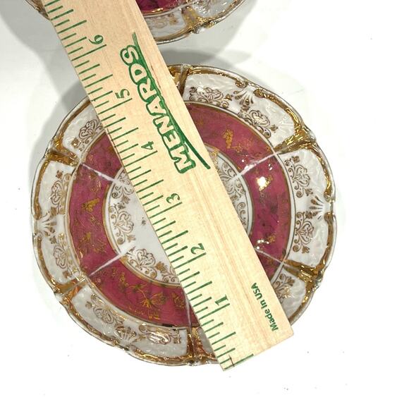 Antique Vintage JPF Germany Bowl Set Large & 6 Small Salad Soup Pasta Flower - Picture 11 of 15